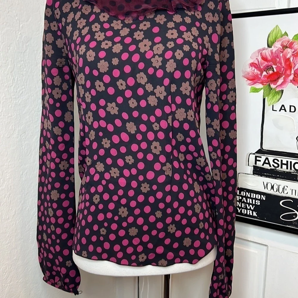 Nina Ricci Blouse with Frayed Collar RTM - Picture 4 of 10